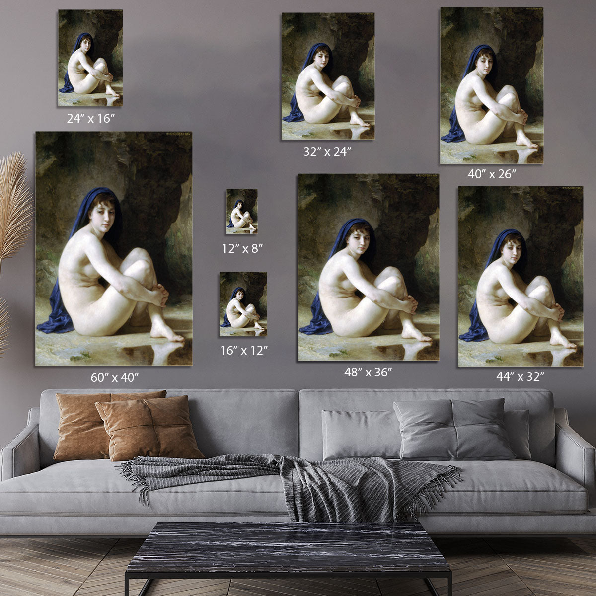 Seated Nude By Bouguereau Canvas Print or Poster - Canvas Art Rocks - 7