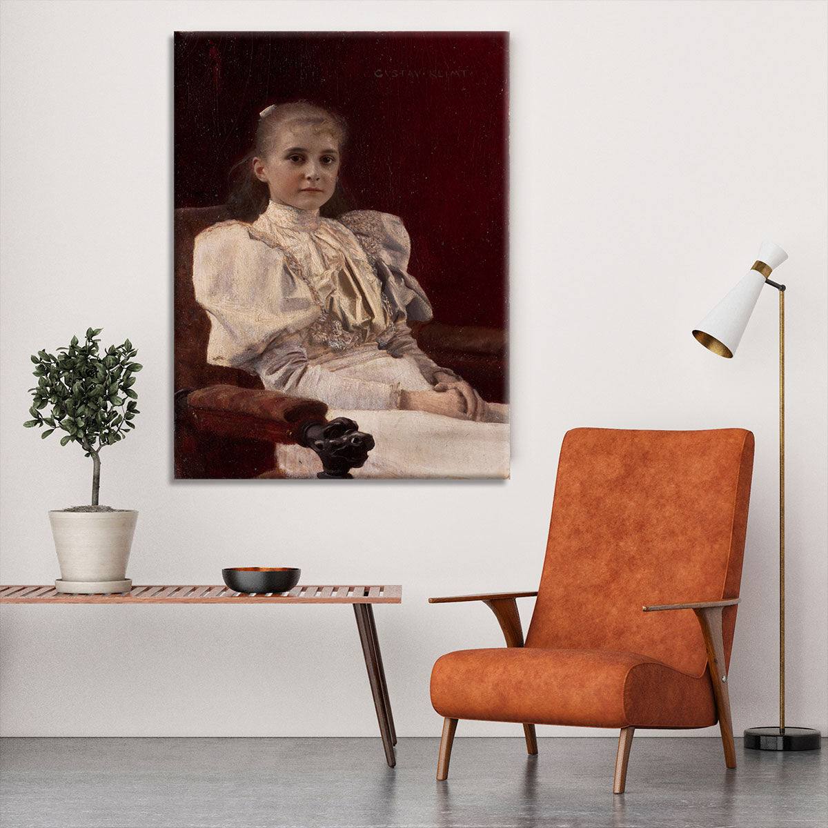 Seated Young Girl by Klimt Canvas Print or Poster - Canvas Art Rocks - 6