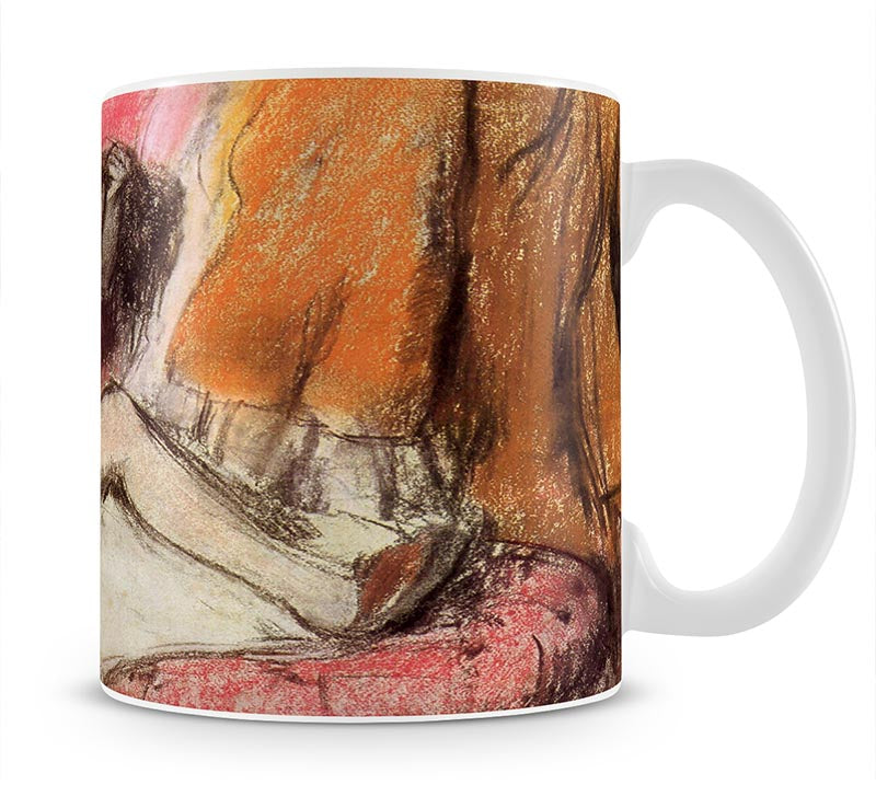 Seated female nude on a chaise lounge by Degas Mug - Canvas Art Rocks - 1