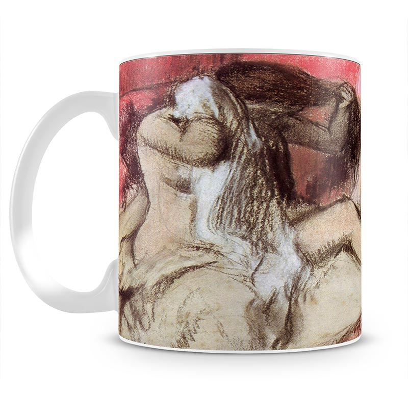 Seated female nude on a chaise lounge by Degas Mug - Canvas Art Rocks - 1