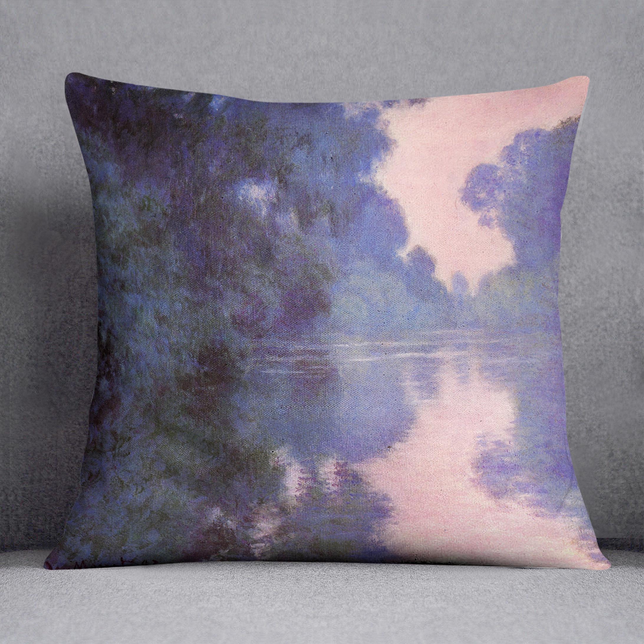Seine arm at Giverny by Monet Cushion