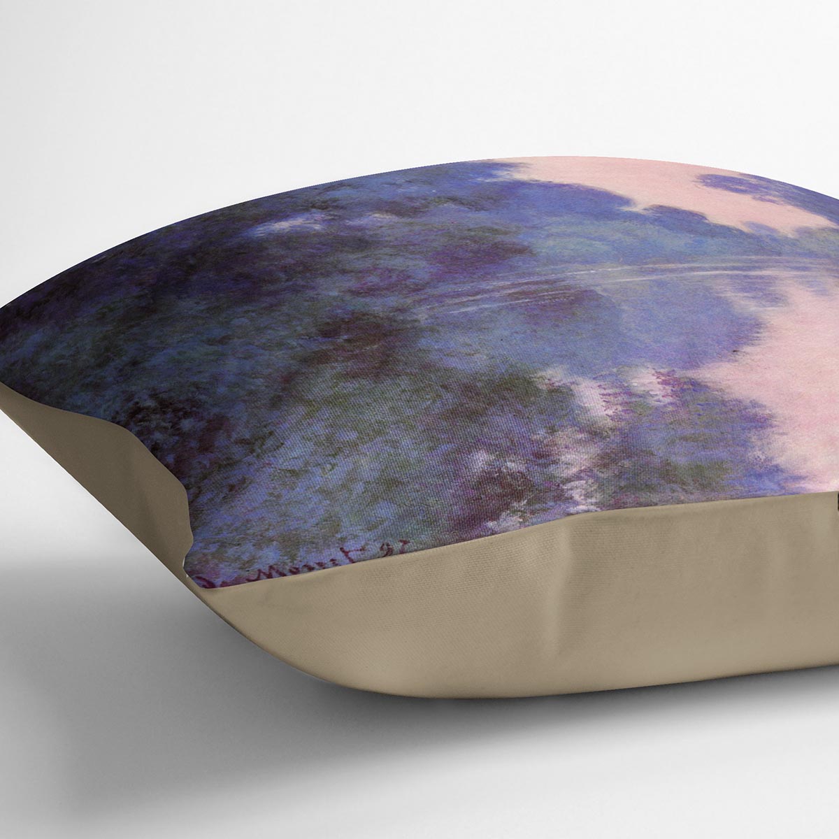 Seine arm at Giverny by Monet Cushion