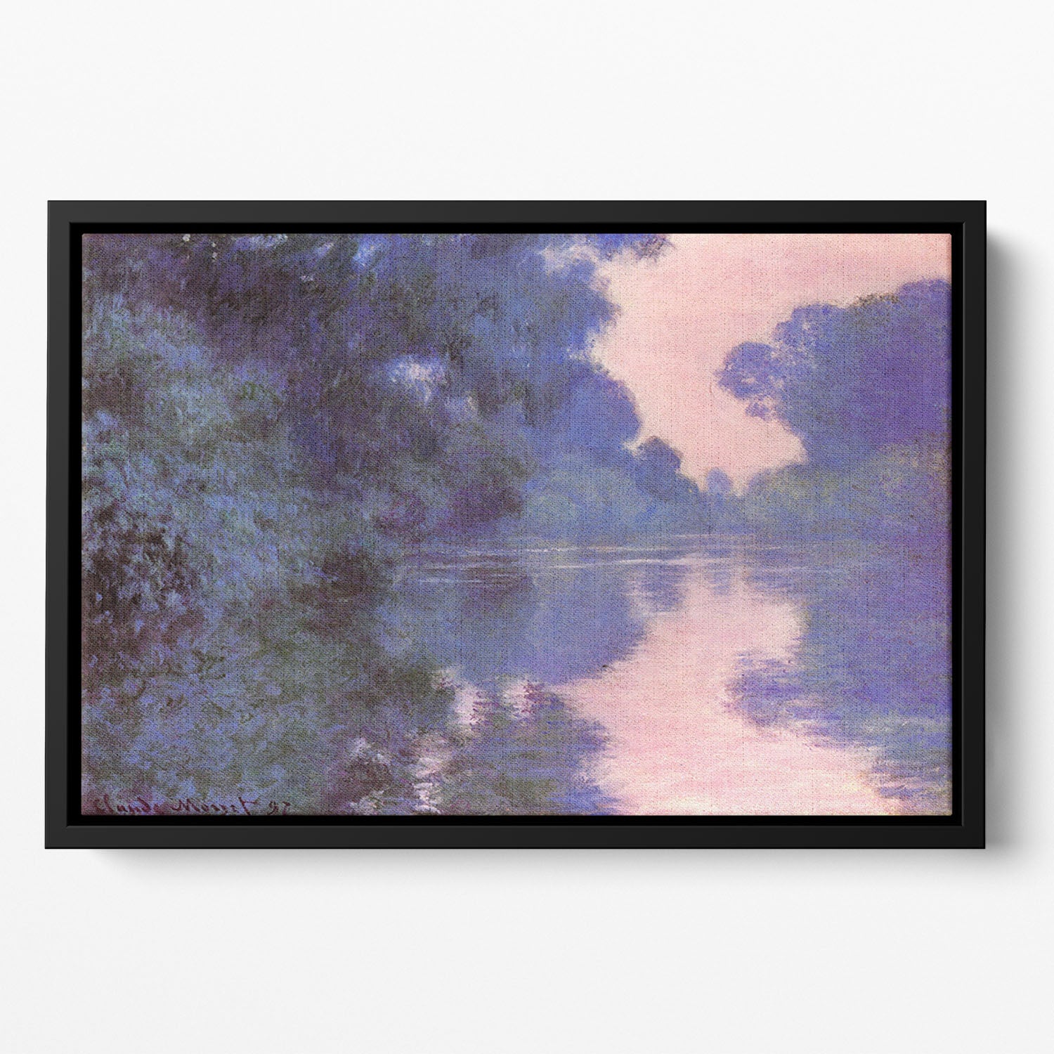 Seine arm at Giverny by Monet Floating Framed Canvas