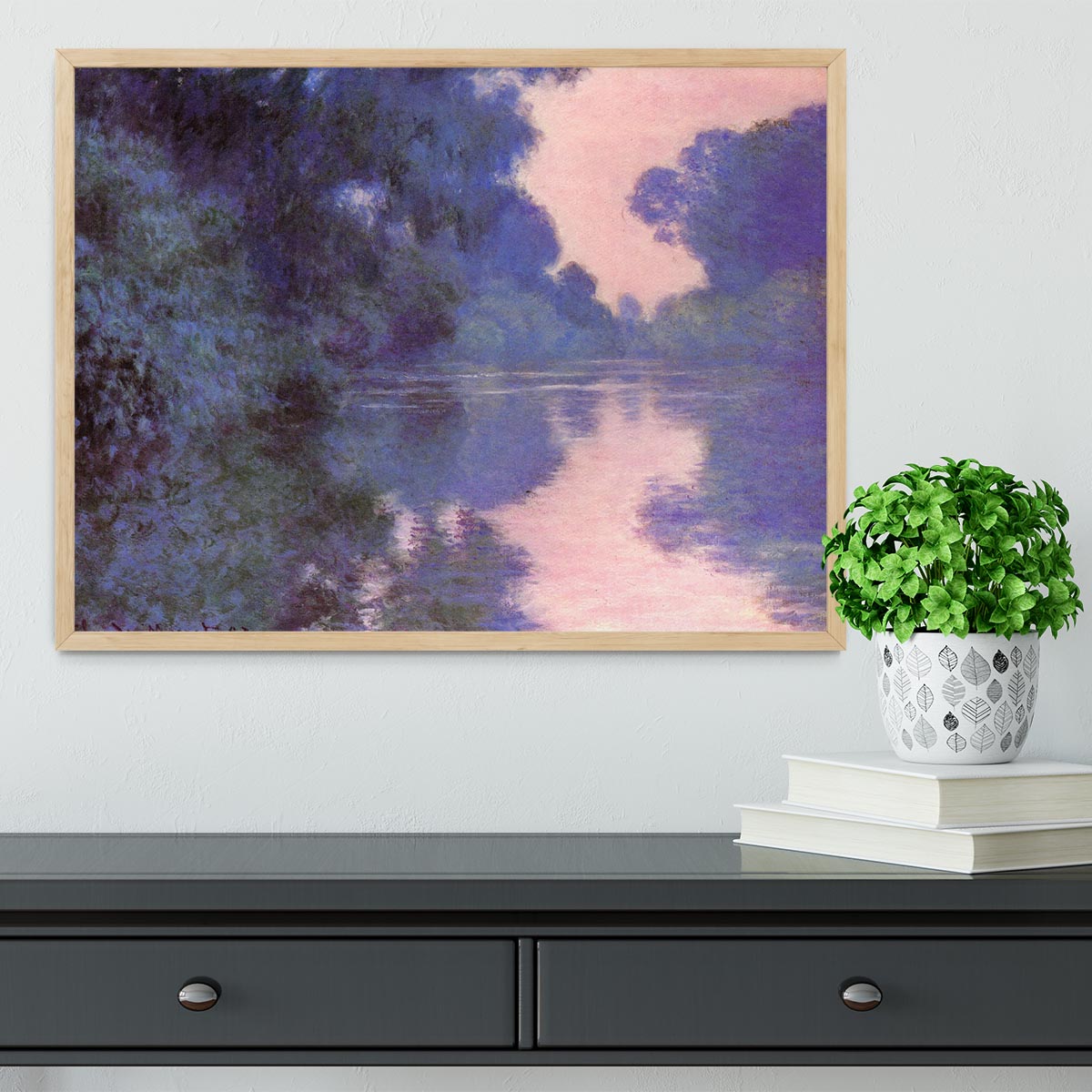 Seine arm at Giverny by Monet Framed Print - Canvas Art Rocks - 4