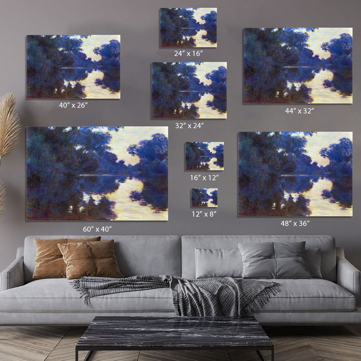 Seine in Morning 2 by Monet Canvas Print or Poster - Canvas Art Rocks - 7