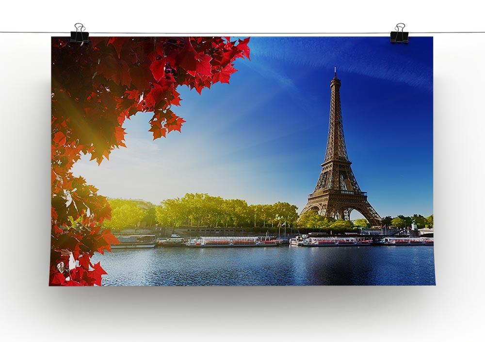 Seine in Paris with Eiffel tower Canvas Print or Poster - Canvas Art Rocks - 2