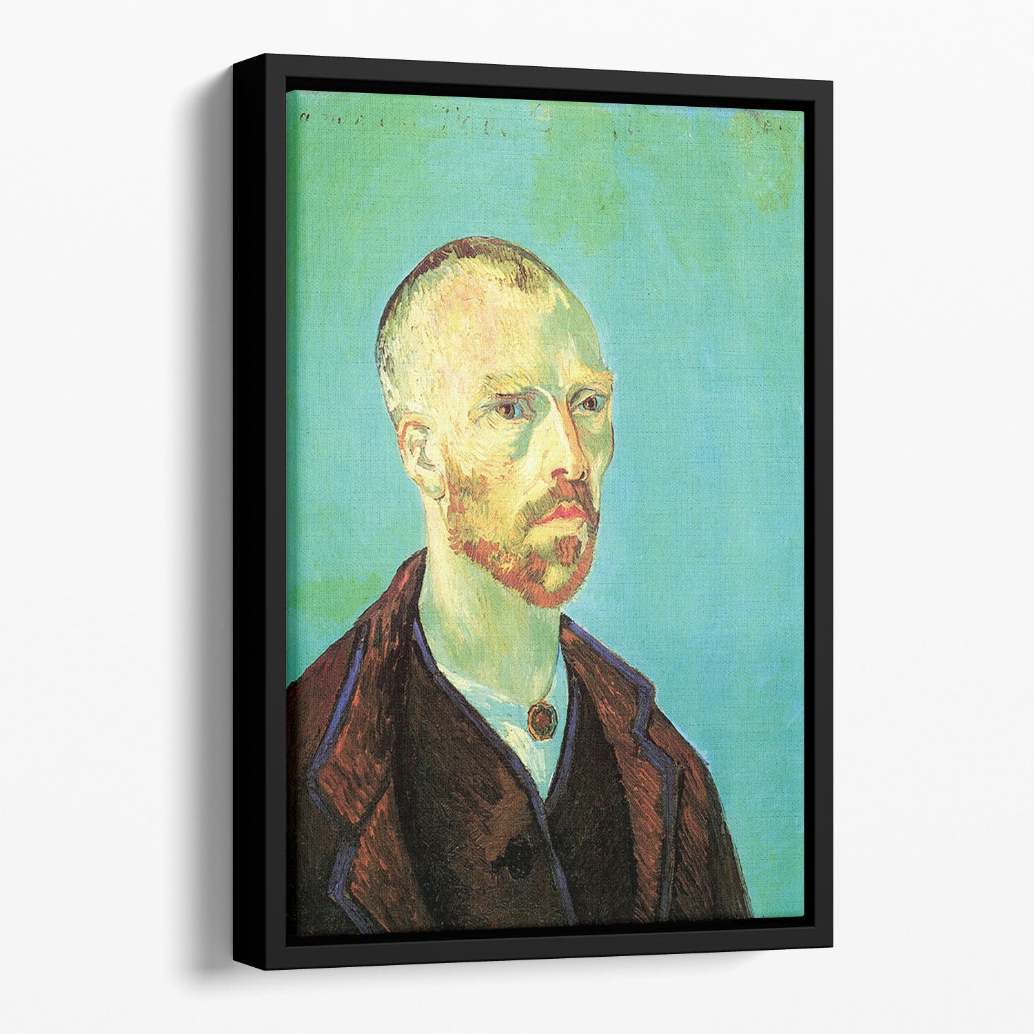 Self-Portrait Dedicated to Paul Gauguin by Van Gogh Floating Framed Canvas