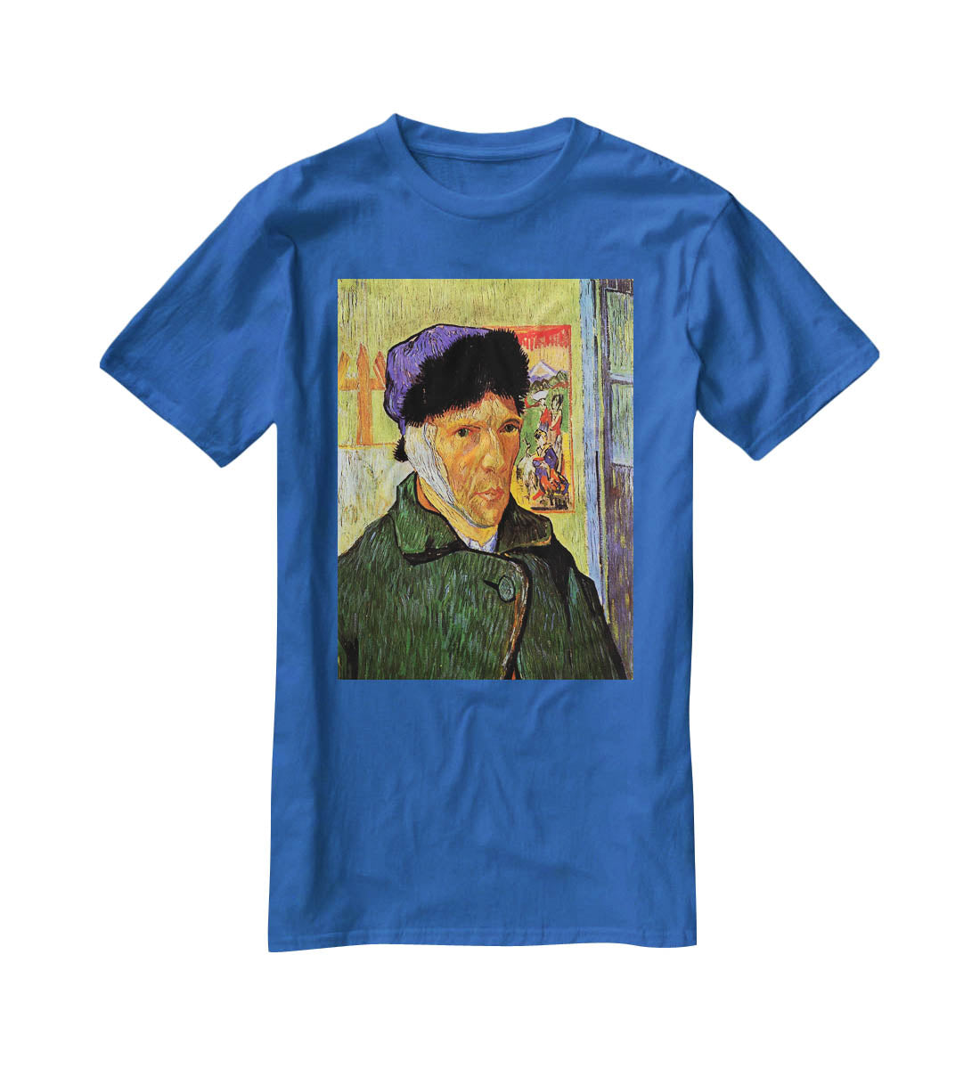Self-Portrait with Bandaged Ear by Van Gogh T-Shirt - Canvas Art Rocks - 2