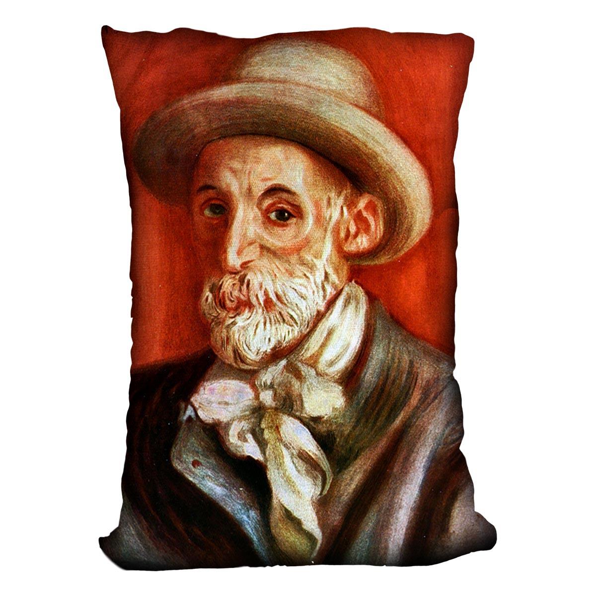 Self Portrait 1910 by Renoir Cushion