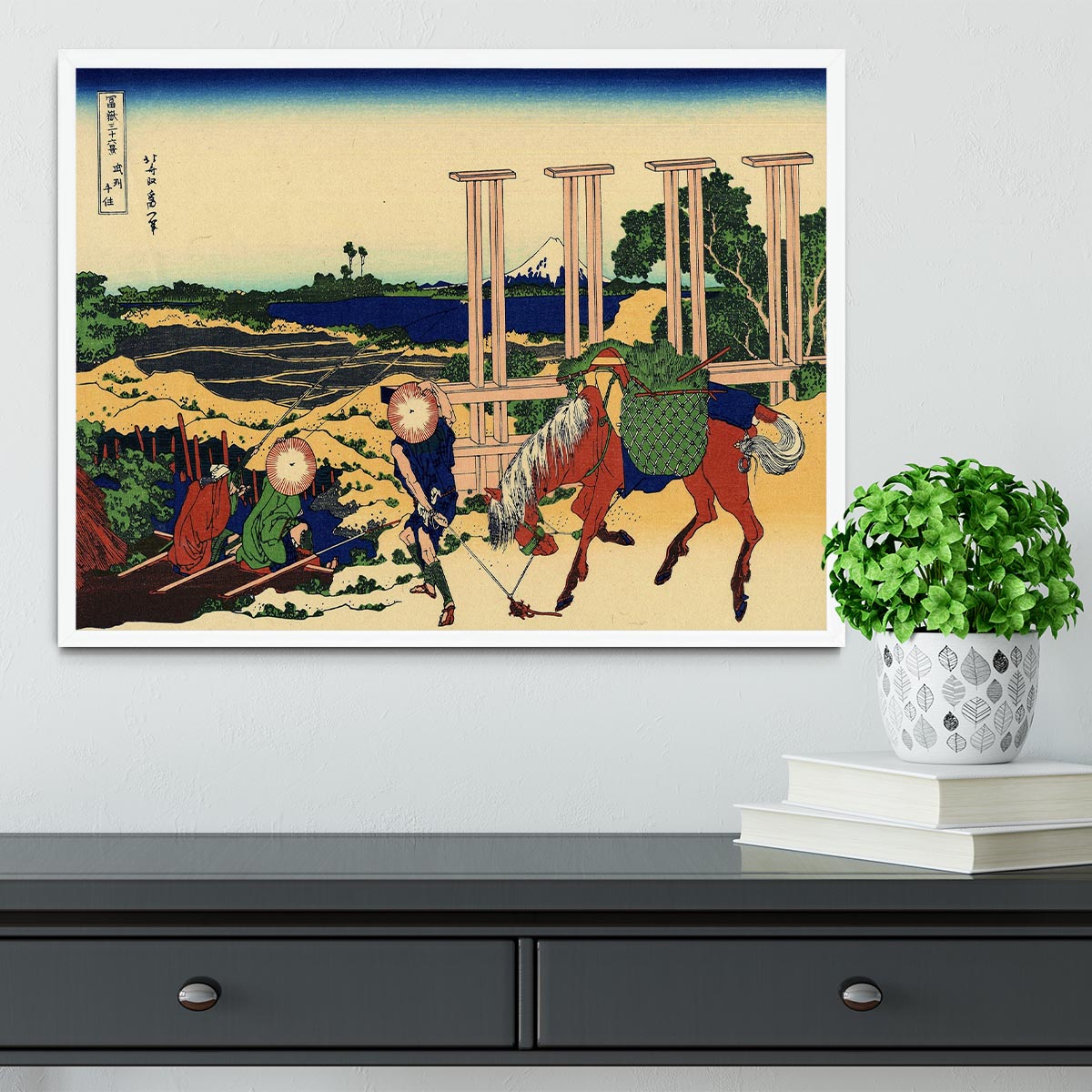 Senju by Hokusai Framed Print - Canvas Art Rocks -6