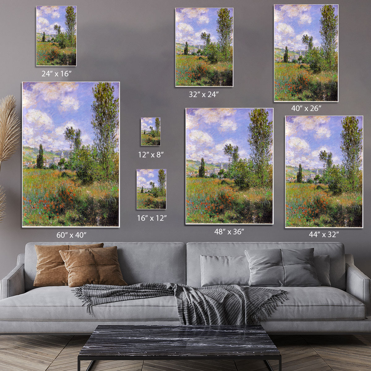 Sentier ile Saint Martin 1880 by Monet Canvas Print or Poster - Canvas Art Rocks - 7