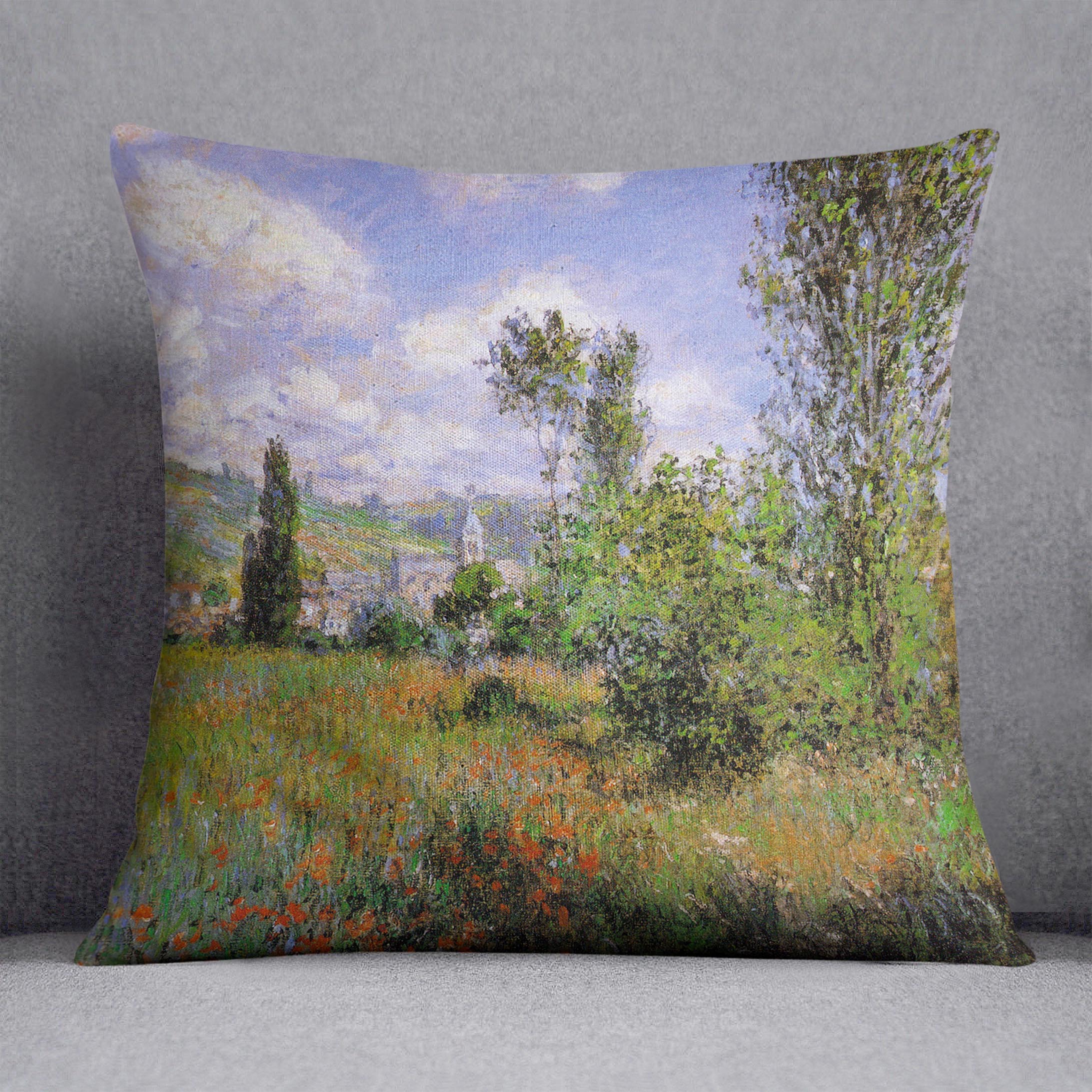 Sentier ile Saint Martin 1880 by Monet Cushion