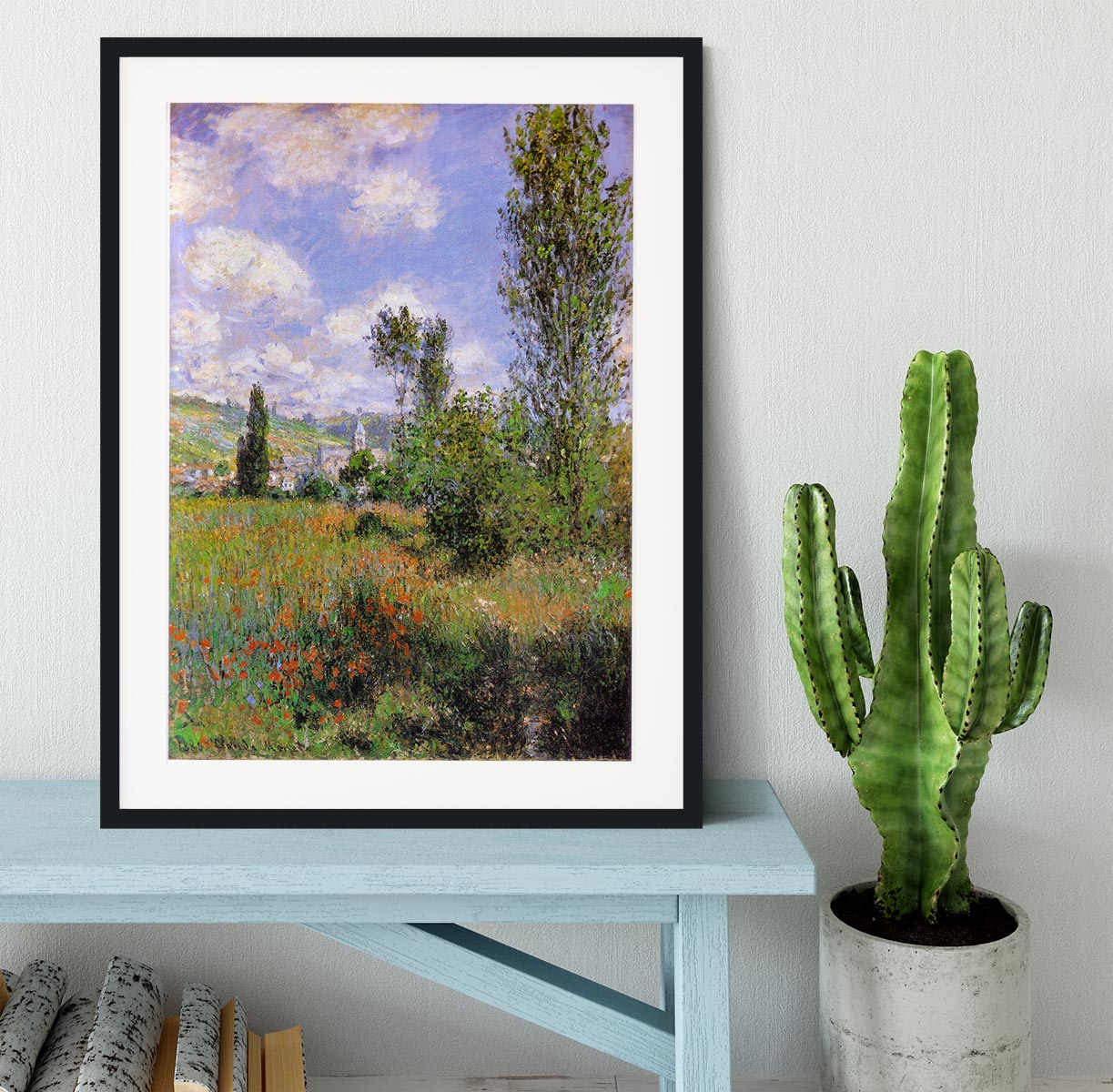 Sentier ile Saint Martin 1880 by Monet Framed Print - Canvas Art Rocks - 1