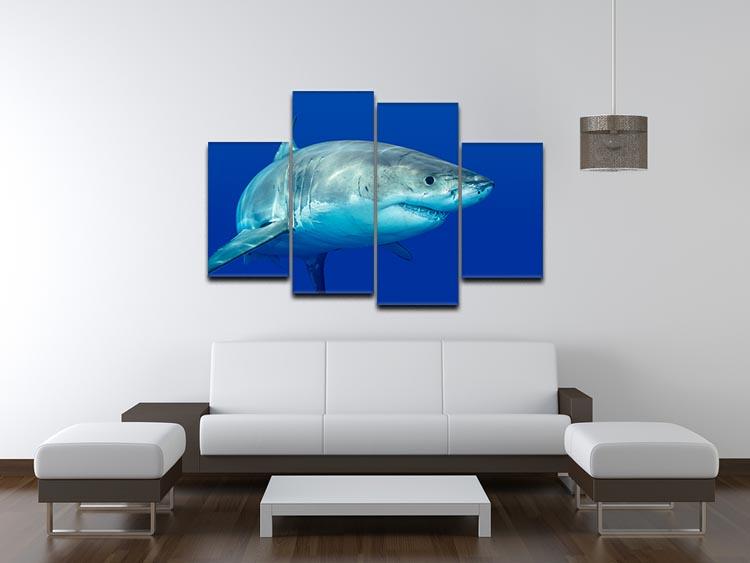Shark swimming looking for food 4 Split Panel Canvas - Canvas Art Rocks - 3