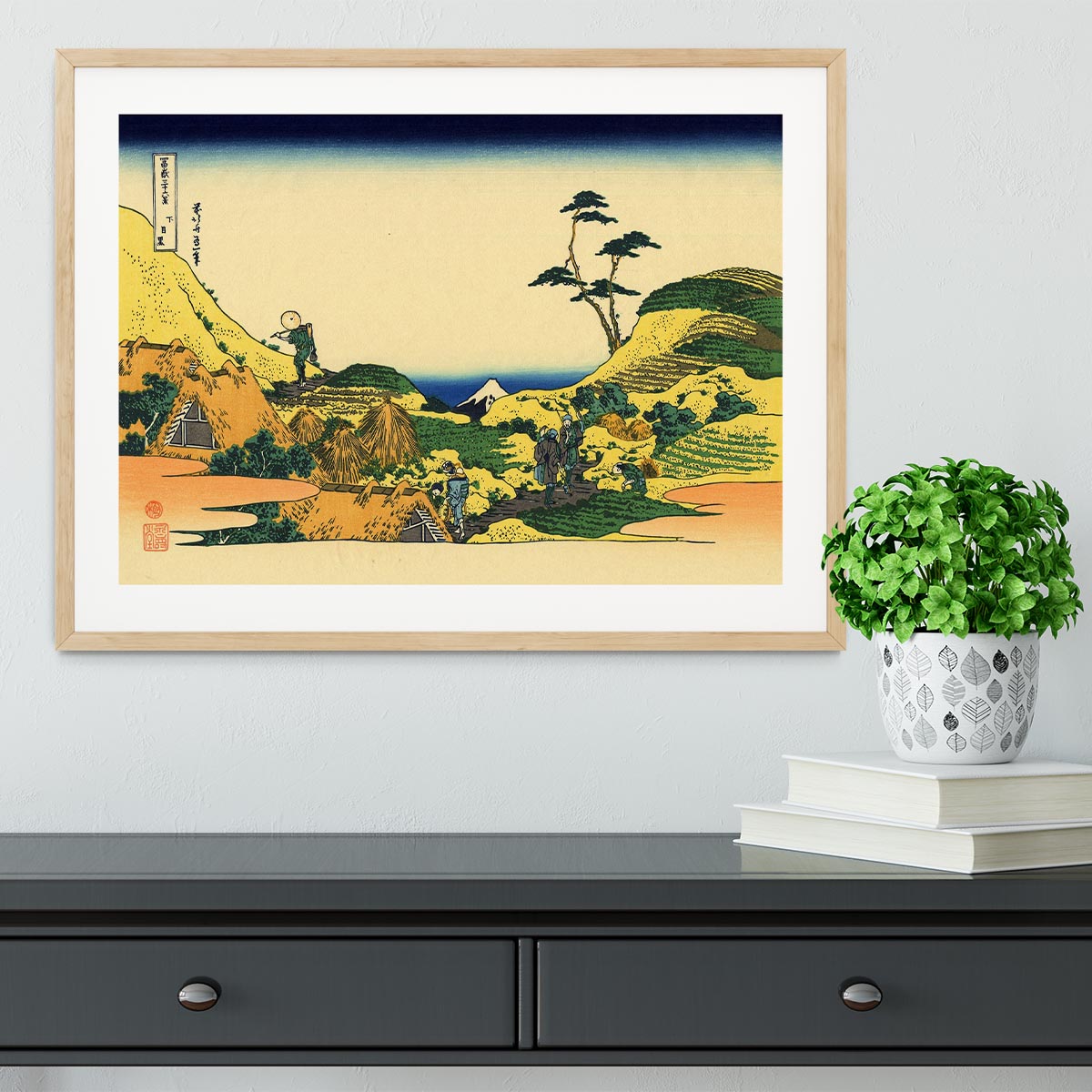 Shimomeguro by Hokusai Framed Print - Canvas Art Rocks - 3