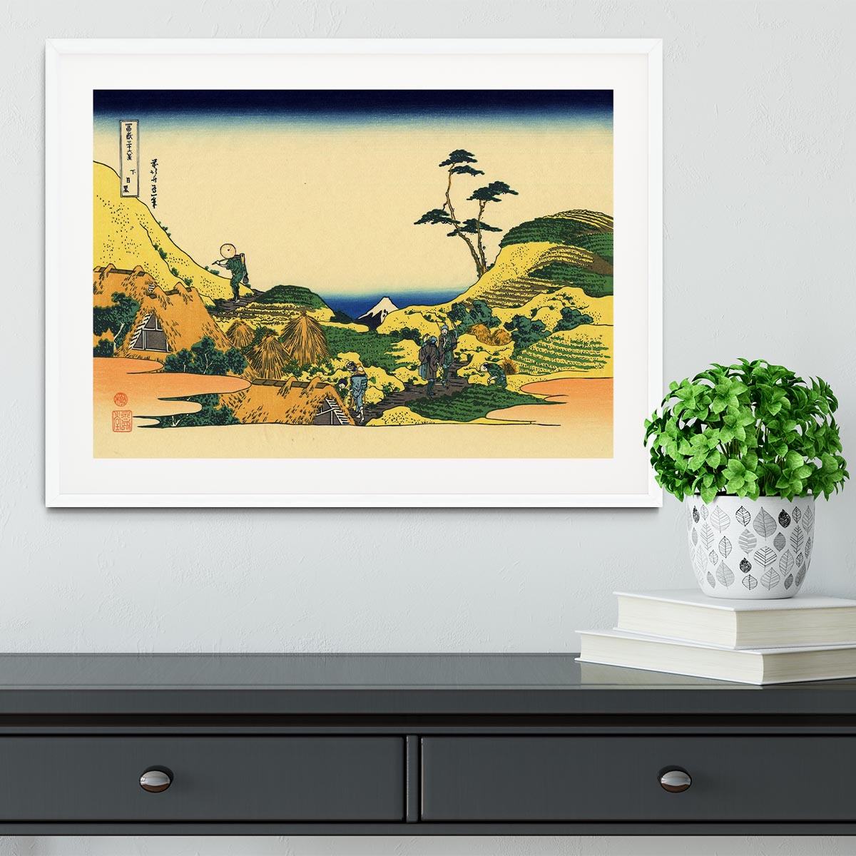 Shimomeguro by Hokusai Framed Print - Canvas Art Rocks - 5