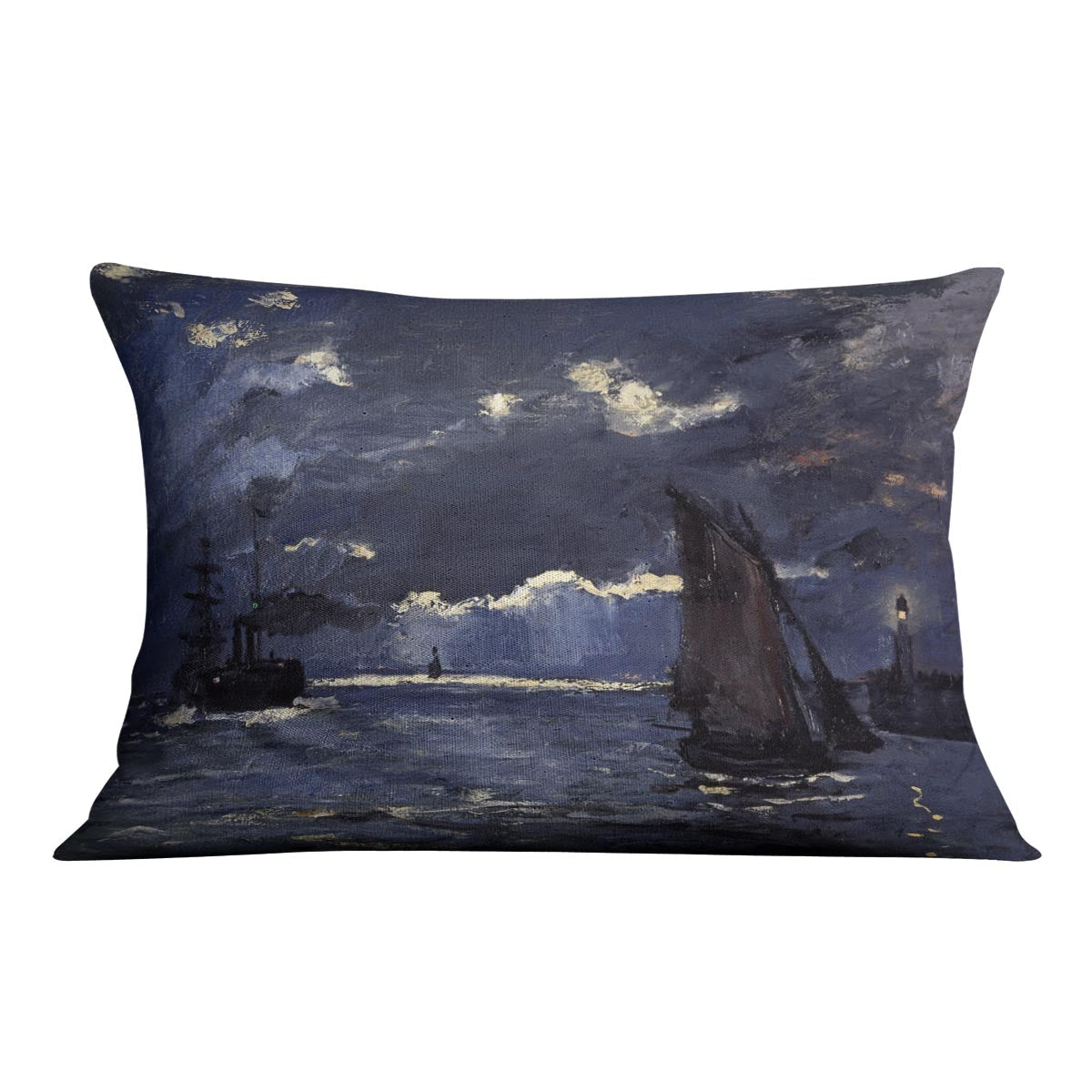Shipping by Moonlight by Monet Cushion