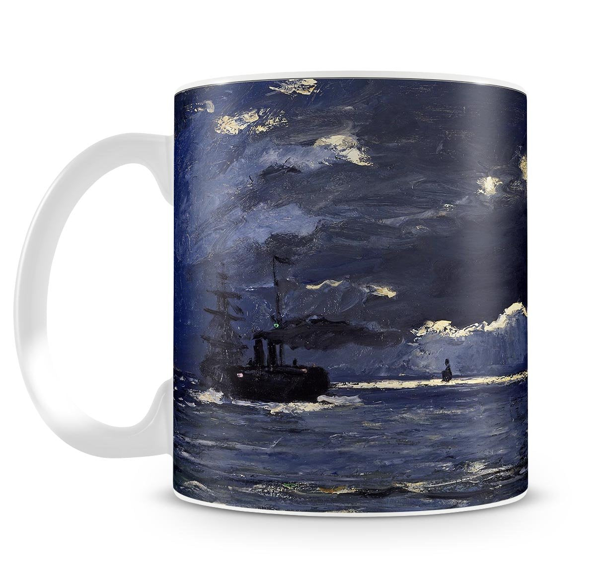 Shipping by Moonlight by Monet Mug - Canvas Art Rocks - 4