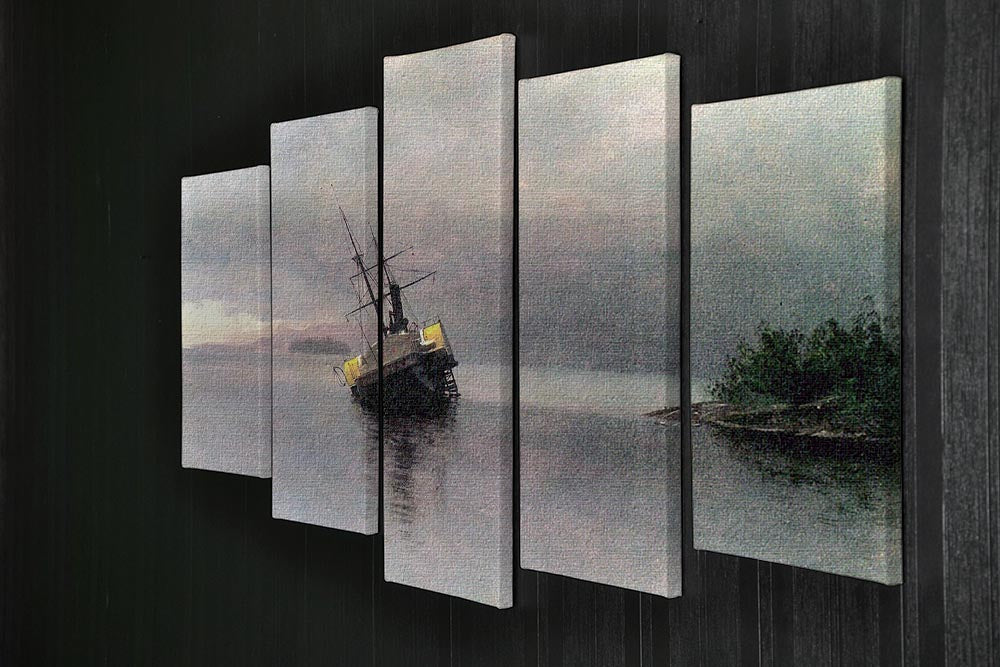 Shipwreck in Loring bay Alaska by Bierstadt 5 Split Panel Canvas - Canvas Art Rocks - 2