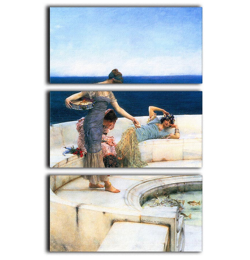 Silver Favorites by Alma Tadema 3 Split Panel Canvas Print - Canvas Art Rocks - 1