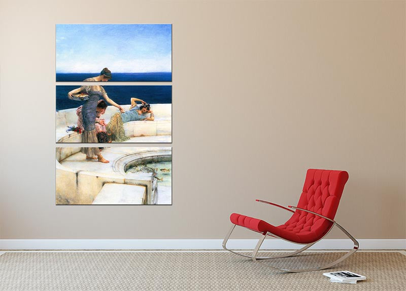 Silver Favorites by Alma Tadema 3 Split Panel Canvas Print - Canvas Art Rocks - 2