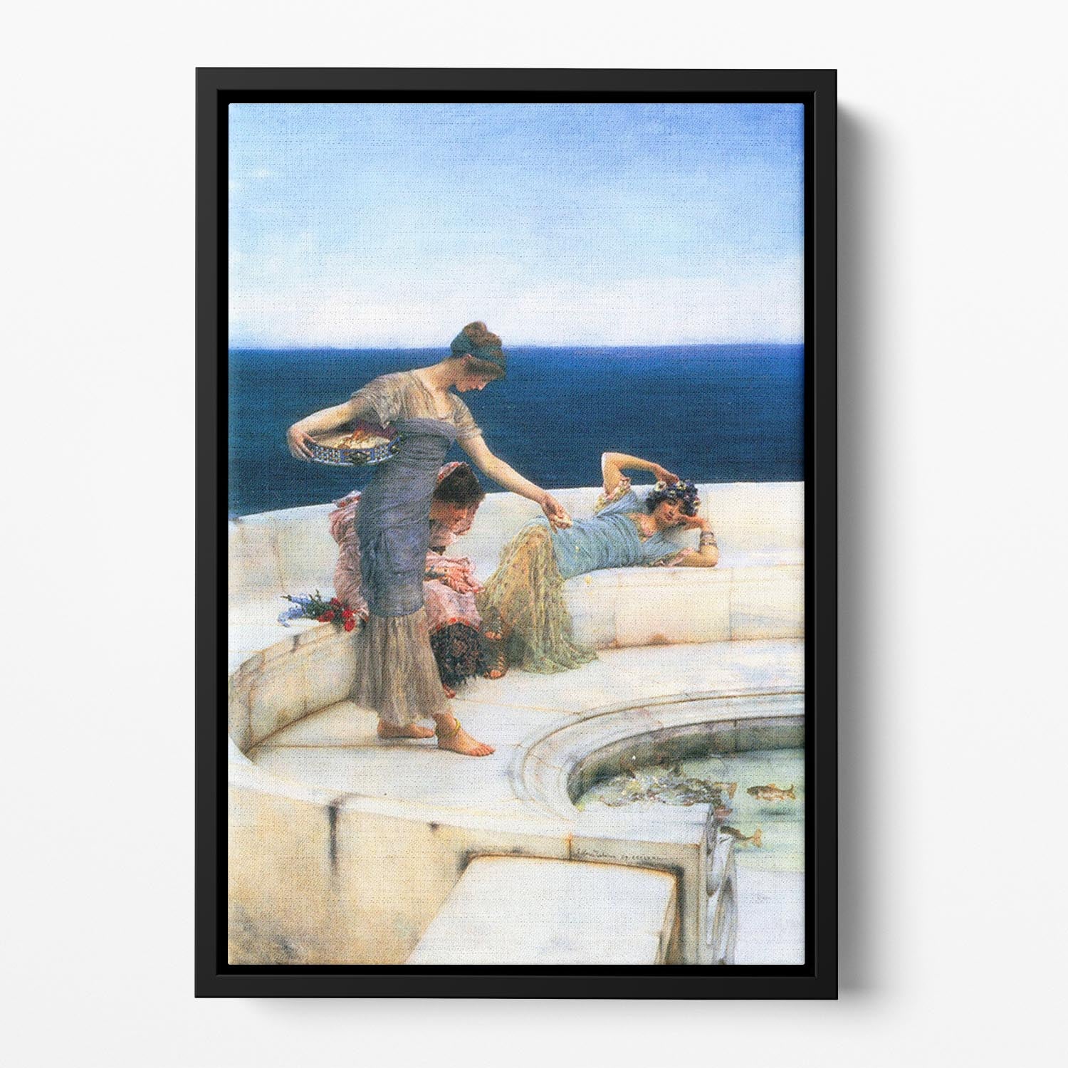 Silver Favorites by Alma Tadema Floating Framed Canvas - Canvas Art Rocks - 2
