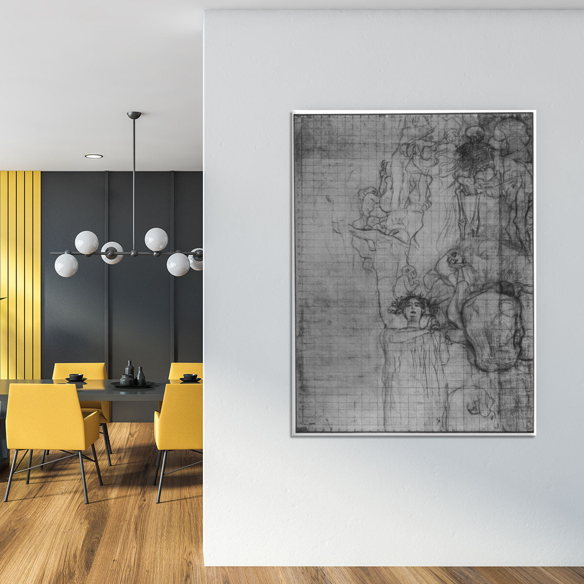 Sketch of Medicine by Klimt Canvas Print or Poster - Canvas Art Rocks - 4