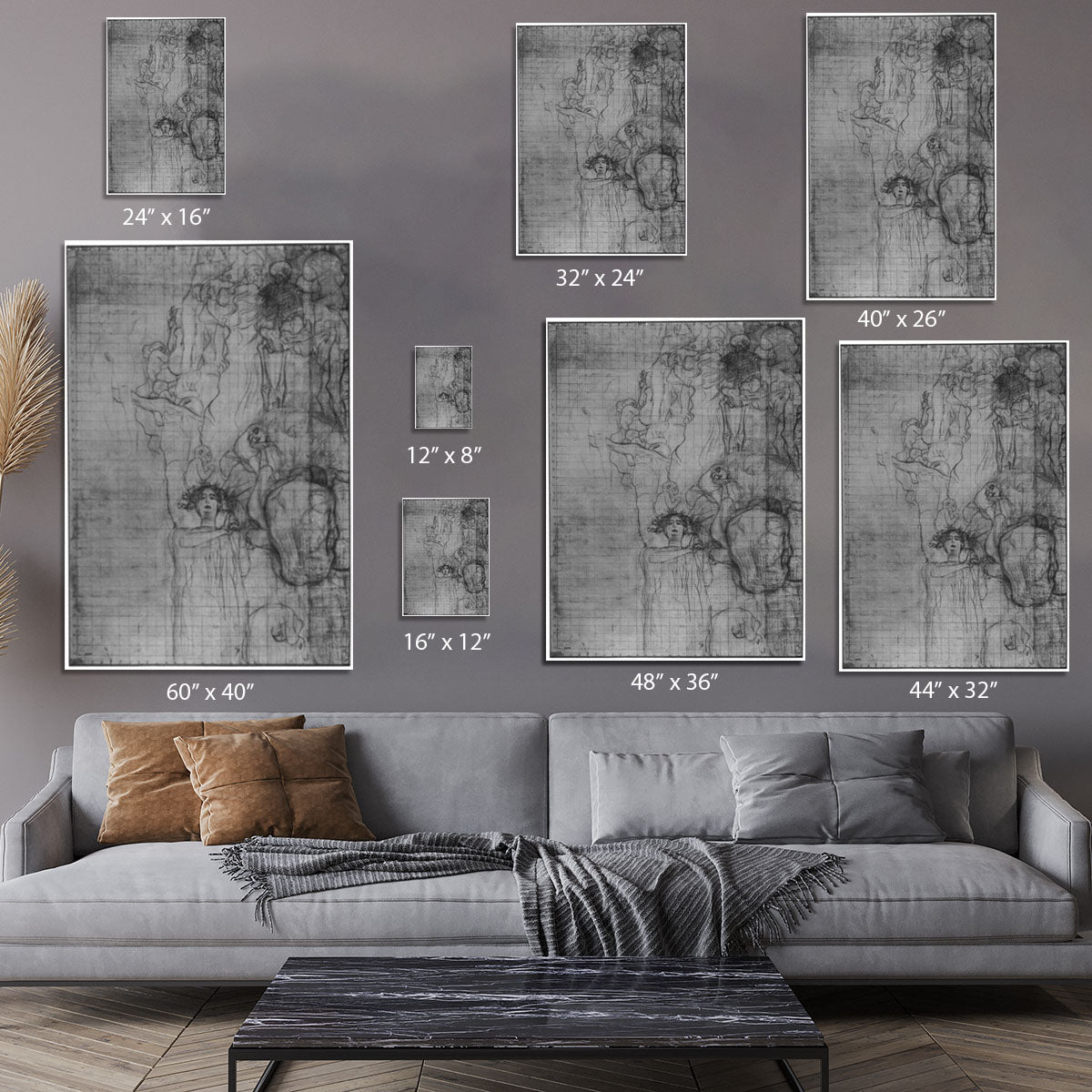 Sketch of Medicine by Klimt Canvas Print or Poster - Canvas Art Rocks - 7