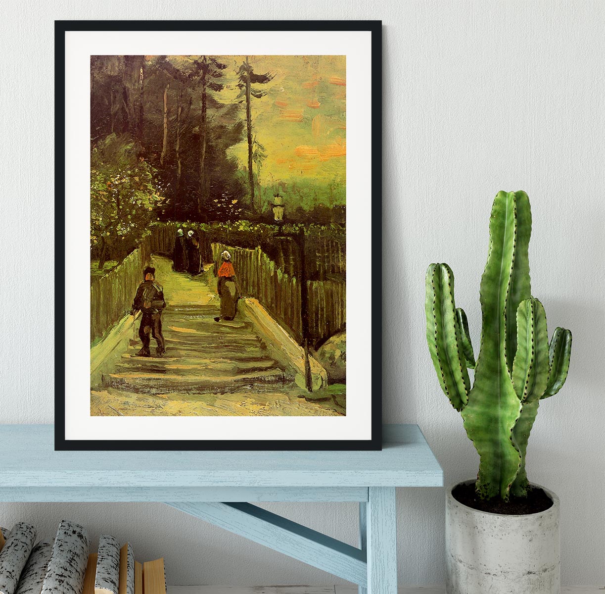 Sloping Path in Montmartre by Van Gogh Framed Print - Canvas Art Rocks - 1