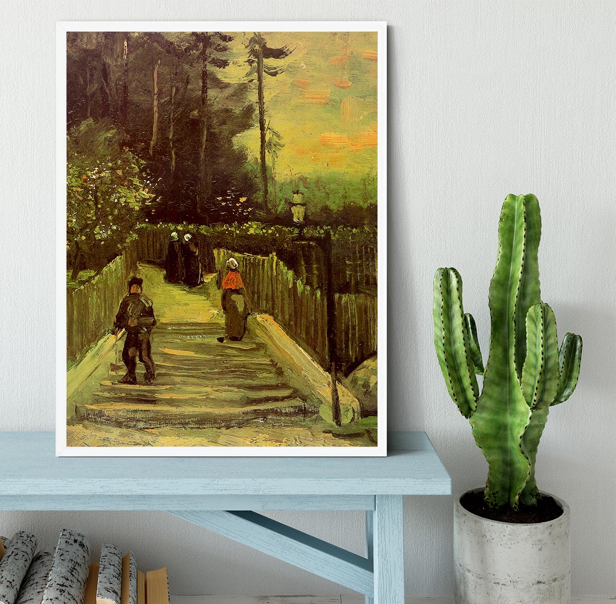 Sloping Path in Montmartre by Van Gogh Framed Print - Canvas Art Rocks -6