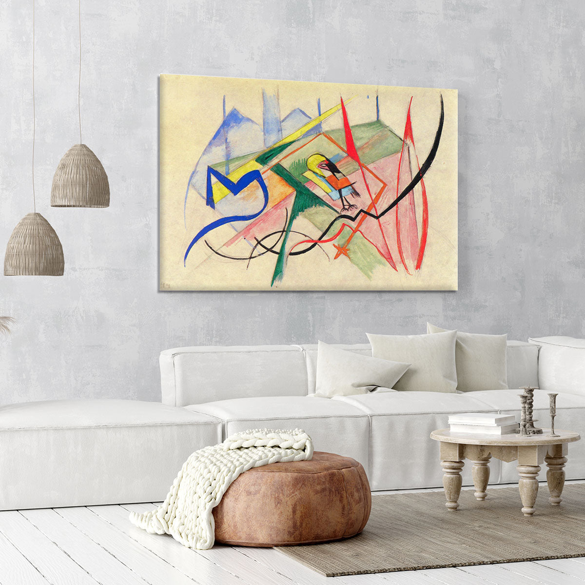 Small mythical creatures by Franz Marc Canvas Print or Poster - Canvas Art Rocks - 6