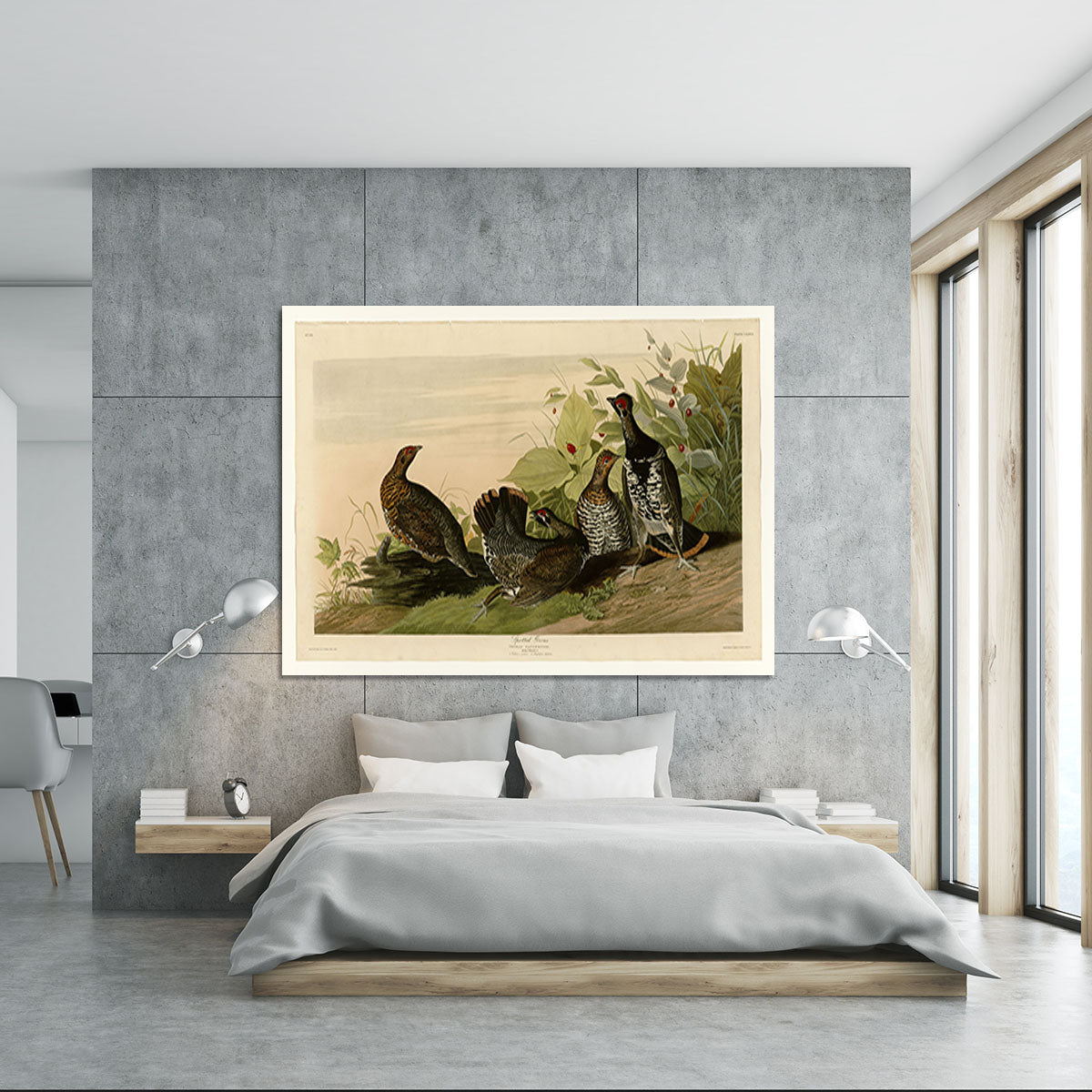 Spotted Grouse by Audubon Canvas Print or Poster - Canvas Art Rocks - 5