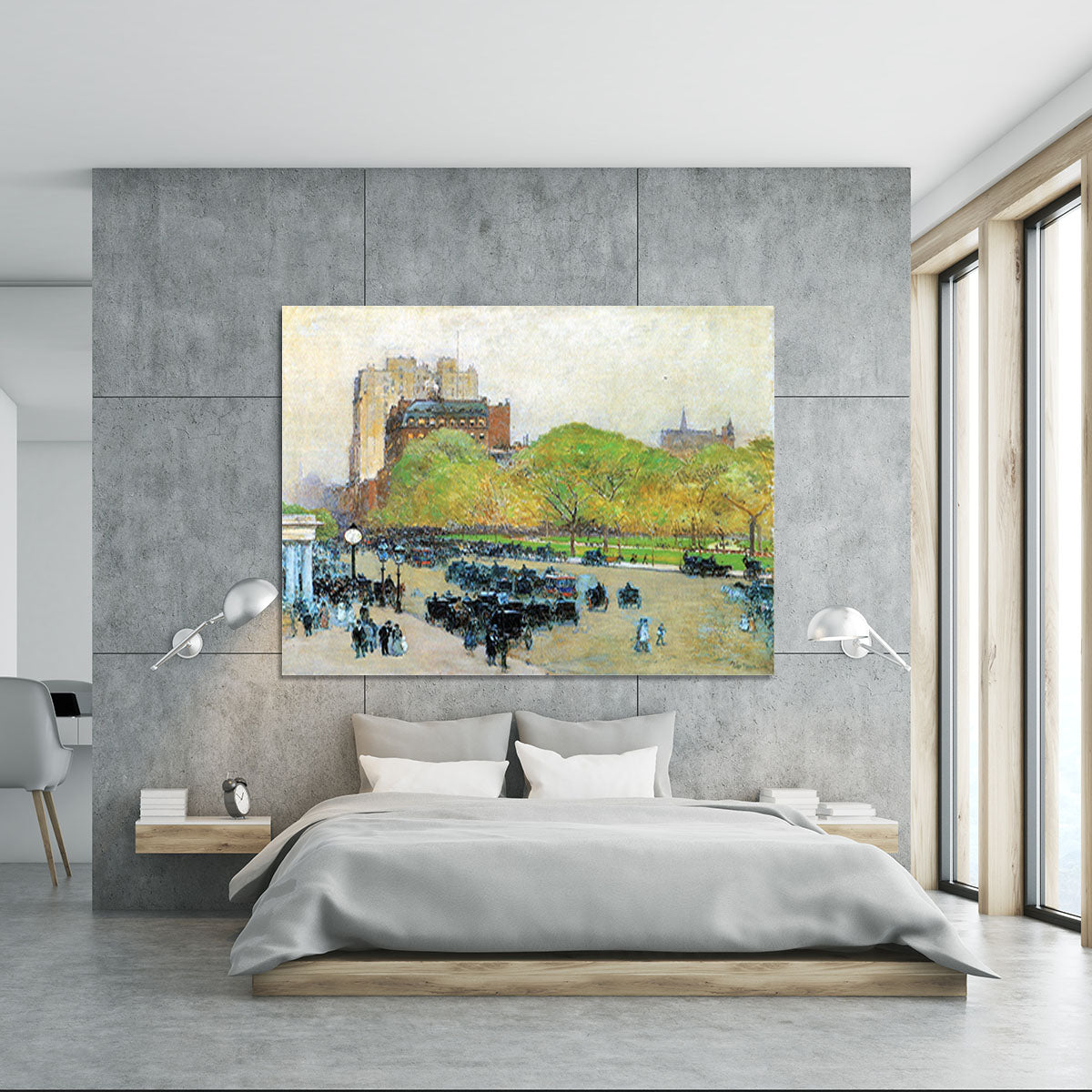 Spring morning in the heart of the city by Hassam Canvas Print or Poster - Canvas Art Rocks - 5