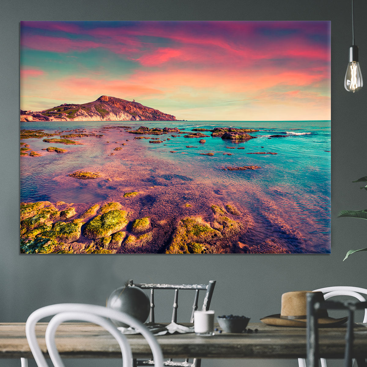 Spring sunset from the Giallonardo Canvas Print or Poster - Canvas Art Rocks - 3