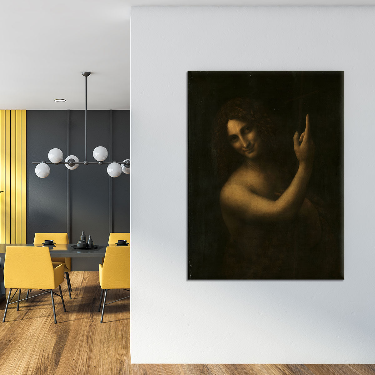 St. John the Baptist by Da Vinci Canvas Print or Poster - Canvas Art Rocks - 4