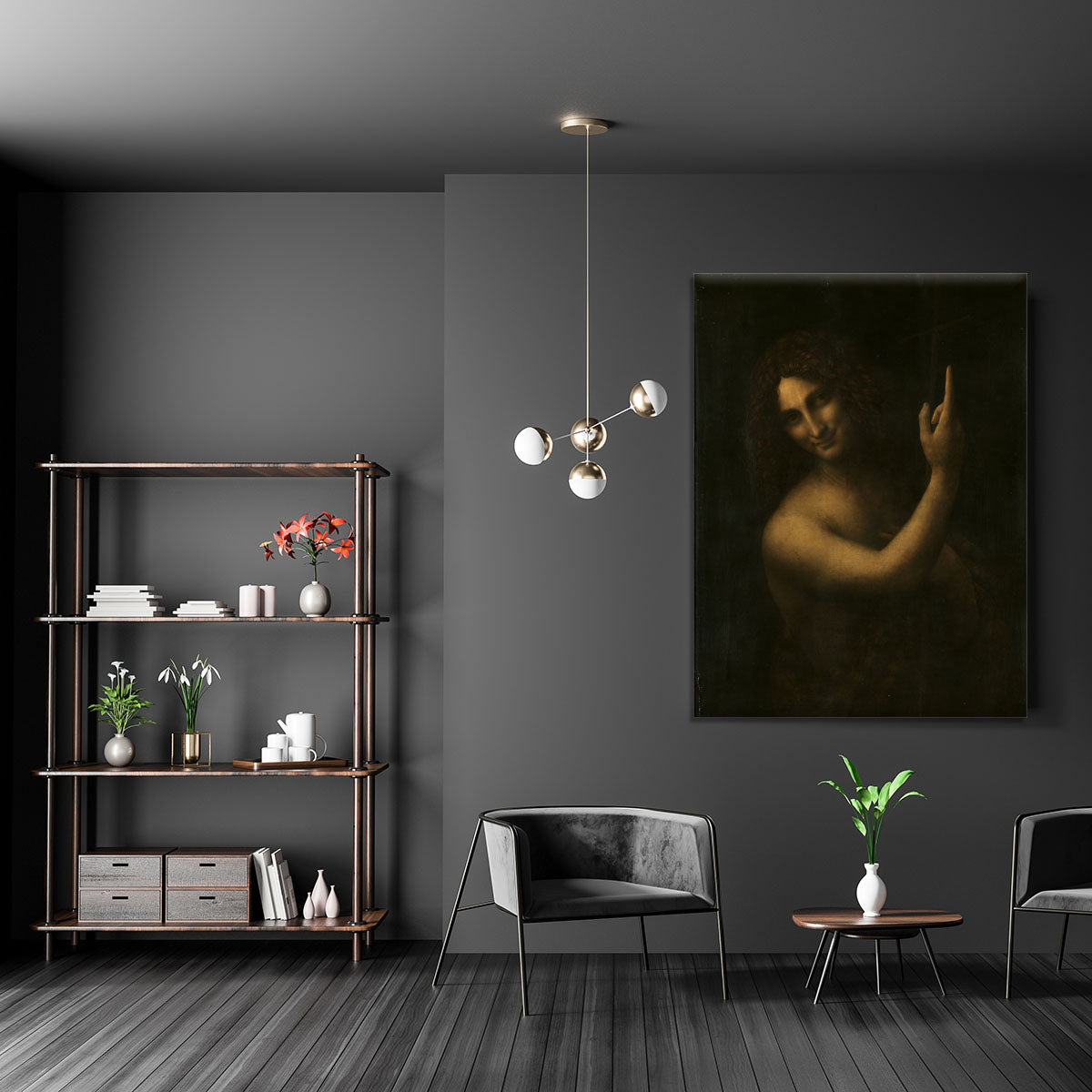 St. John the Baptist by Da Vinci Canvas Print or Poster - Canvas Art Rocks - 5