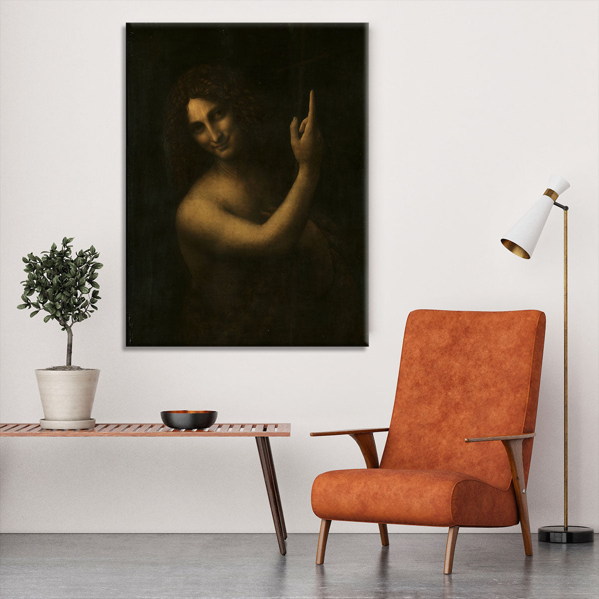St. John the Baptist by Da Vinci Canvas Print or Poster - Canvas Art Rocks - 6