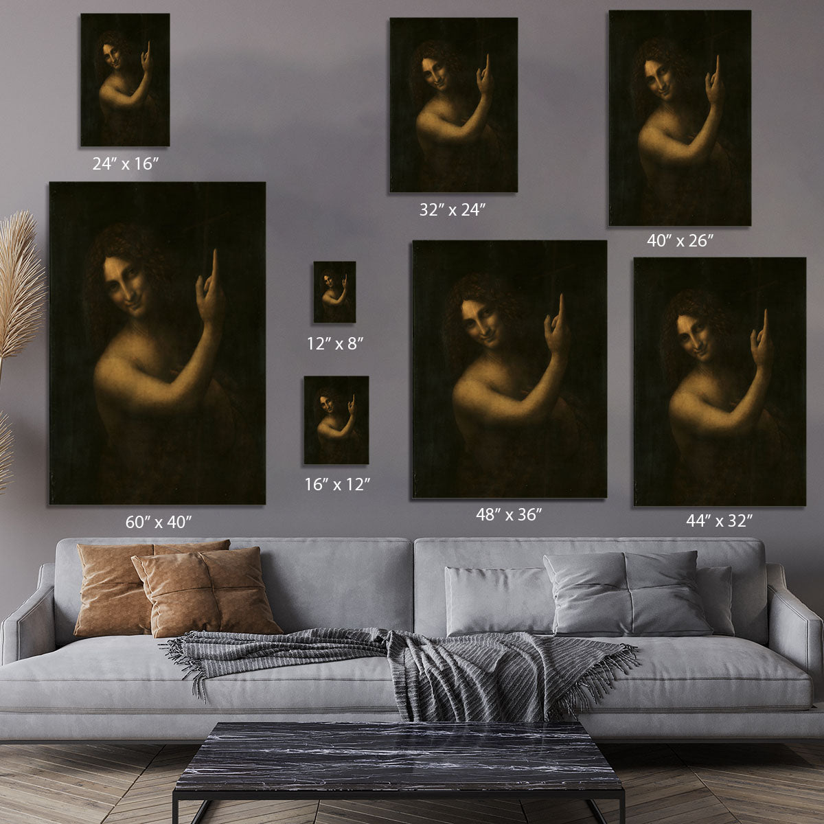 St. John the Baptist by Da Vinci Canvas Print or Poster - Canvas Art Rocks - 7