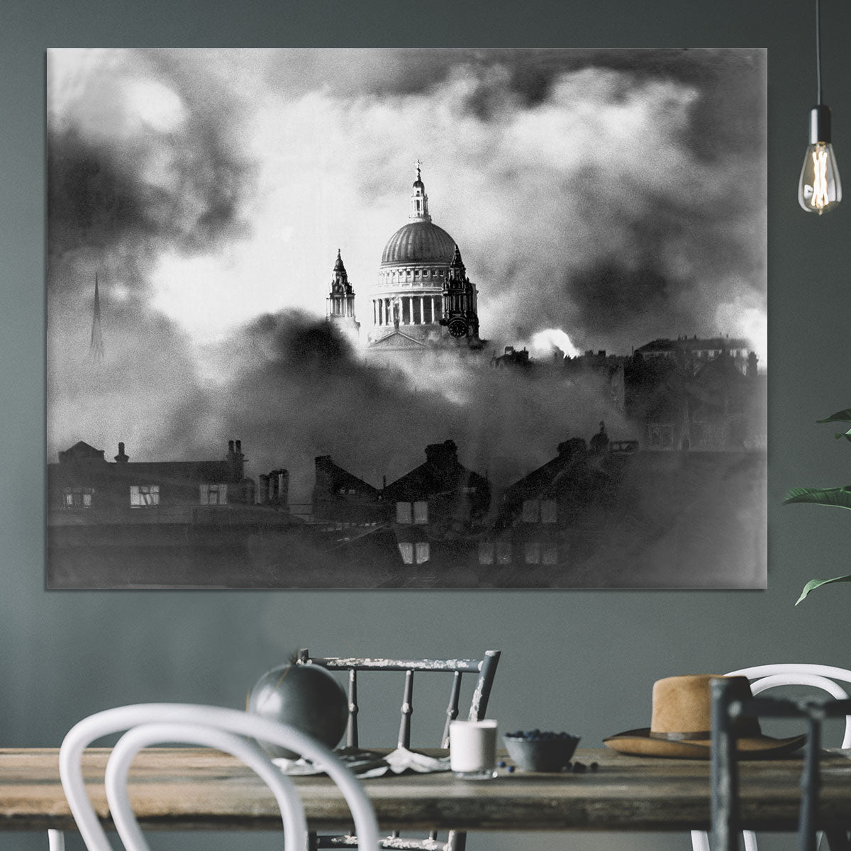St Pauls Survives Canvas Print or Poster - Canvas Art Rocks - 3