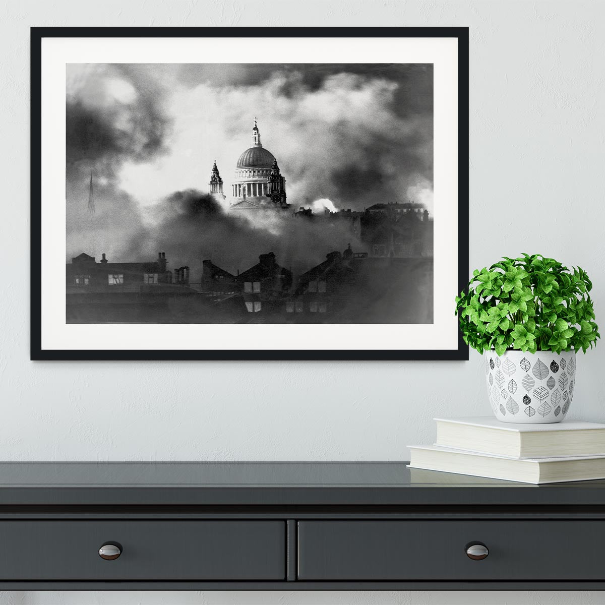 St Pauls Survives Framed Print - Canvas Art Rocks - 1
