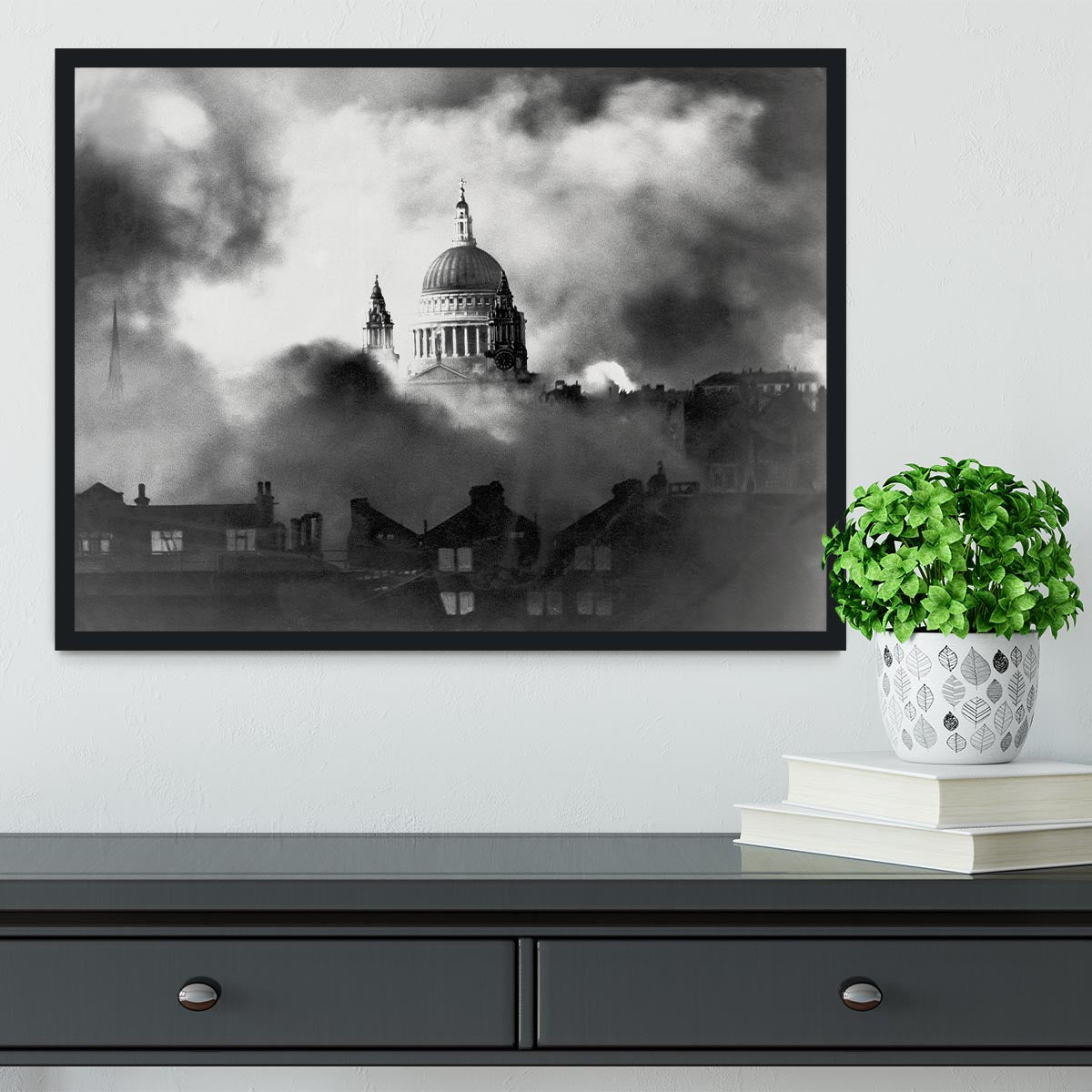 St Pauls Survives Framed Print - Canvas Art Rocks - 2