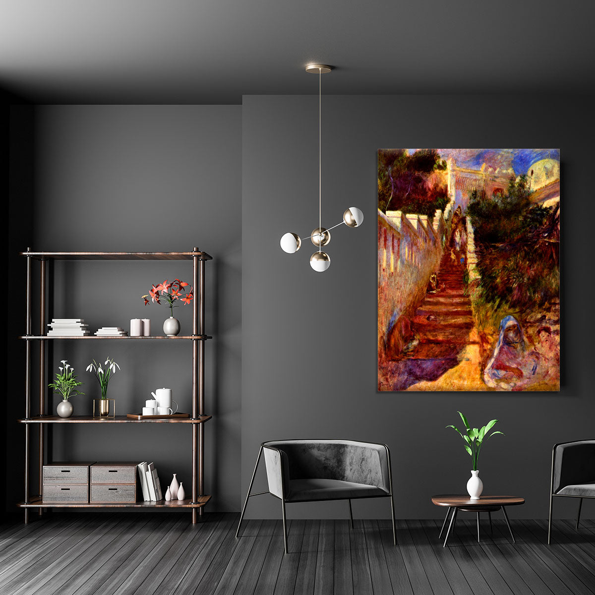 Stairs in Algier by Renoir Canvas Print or Poster - Canvas Art Rocks - 5