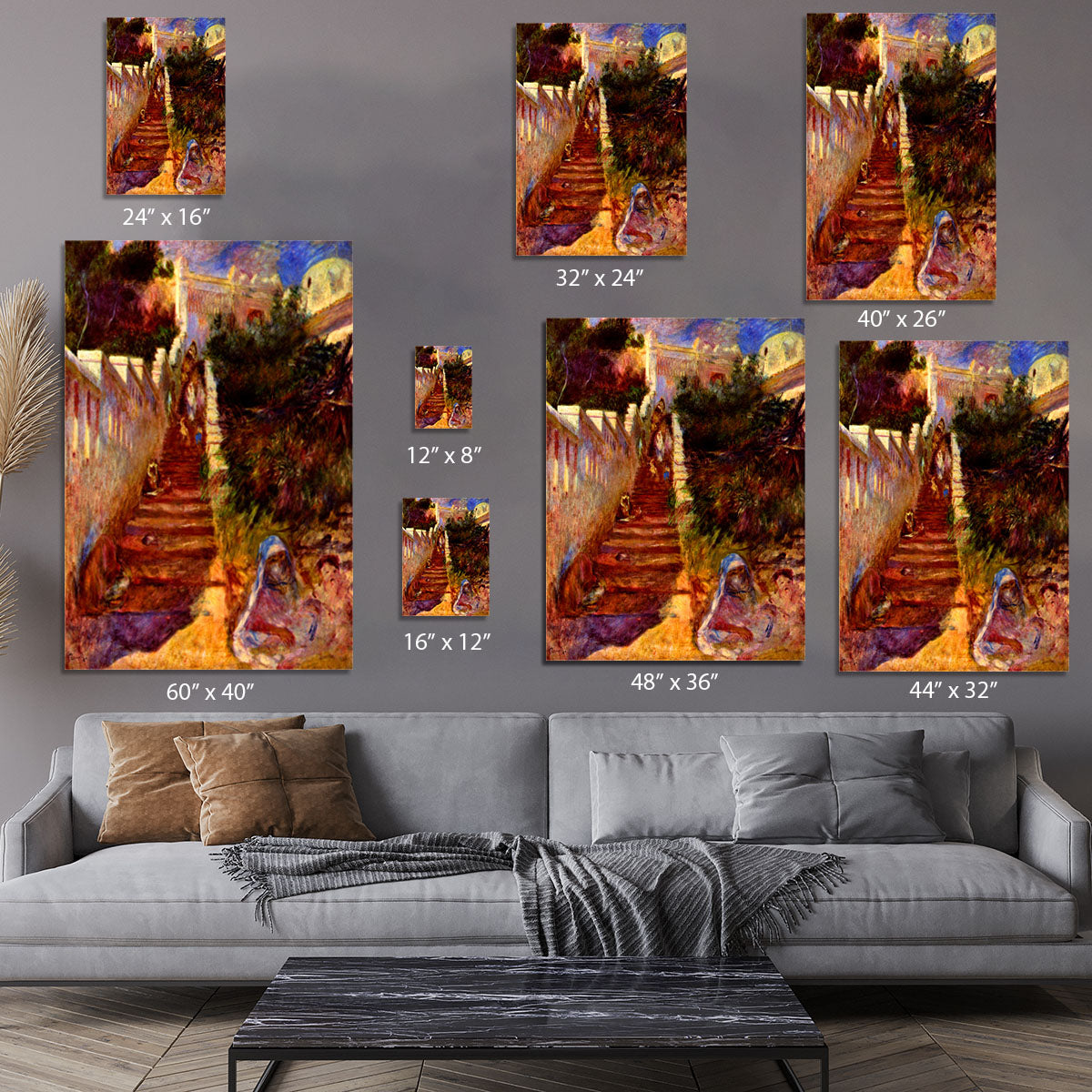 Stairs in Algier by Renoir Canvas Print or Poster - Canvas Art Rocks - 7