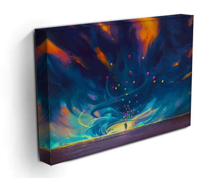 Standing in front of fantasy storm Canvas Print or Poster - Canvas Art Rocks - 3