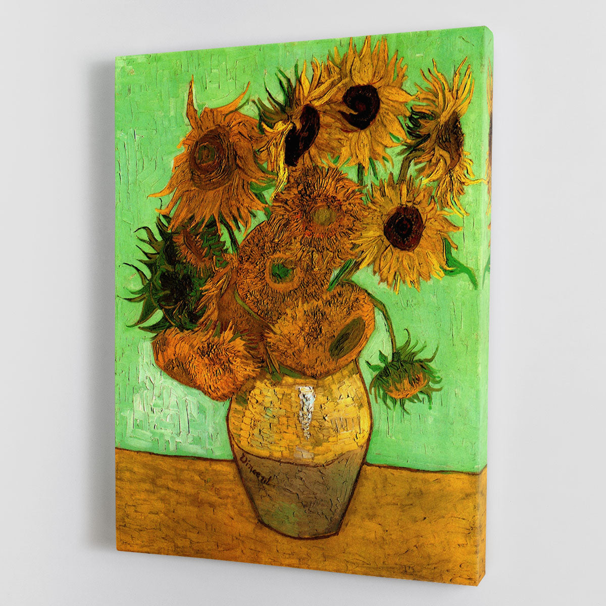 Still Life Vase with Twelve Sunflowers 2 by Van Gogh Canvas Print ...
