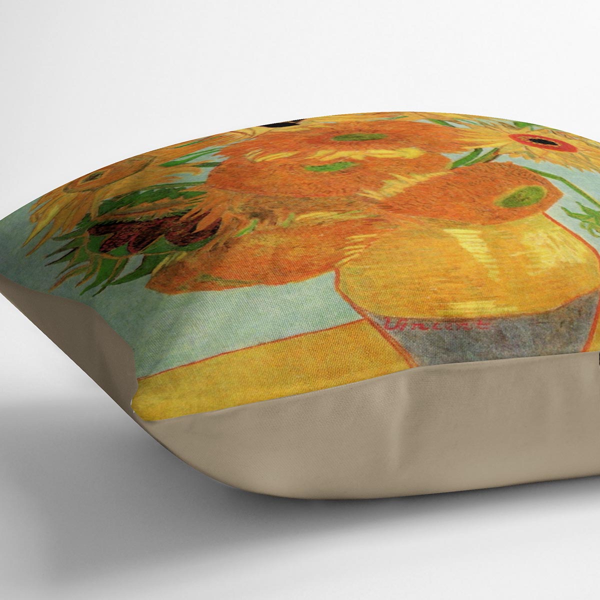 Still Life Vase with Twelve Sunflowers by Van Gogh Cushion