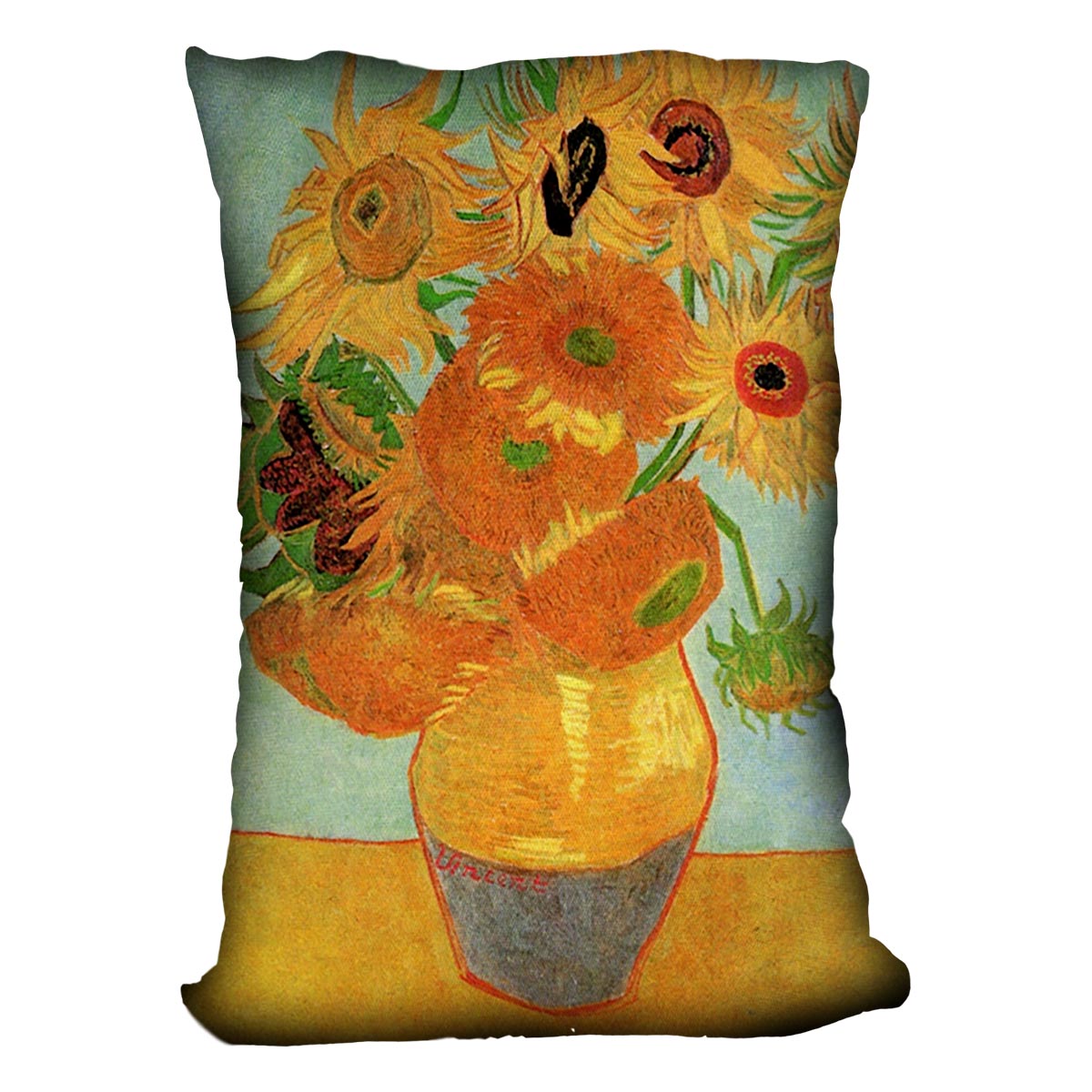 Still Life Vase with Twelve Sunflowers by Van Gogh Cushion