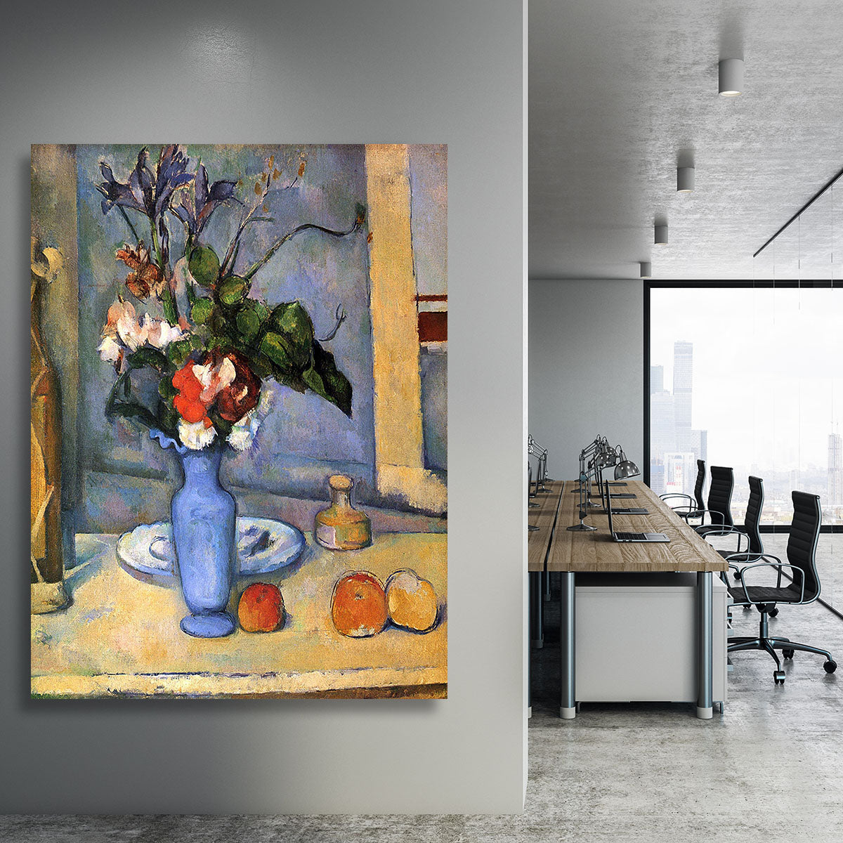 Still Life with Blue vase by Cezanne Canvas Print or Poster - Canvas Art Rocks - 3