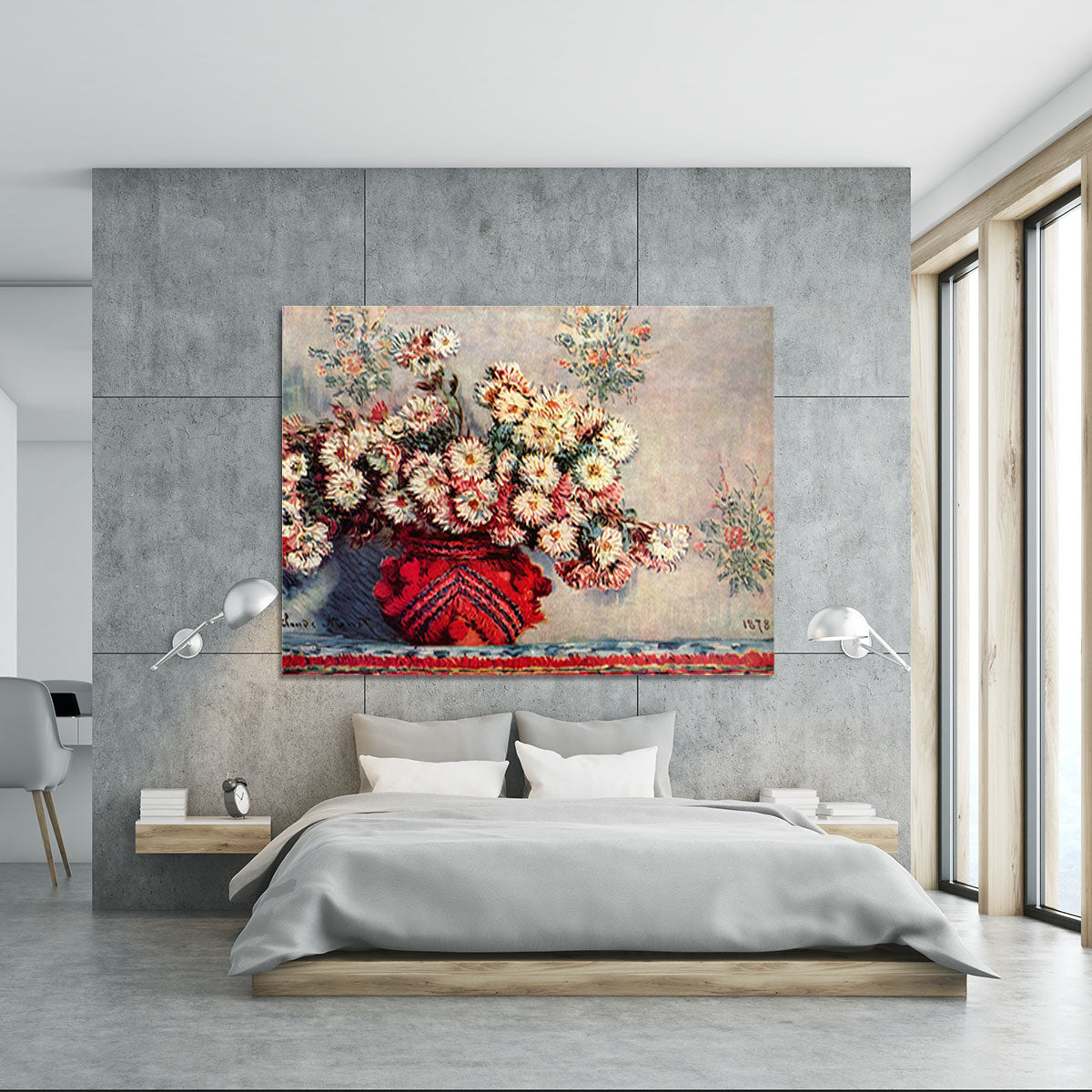 Still Life with Chrysanthemums by Monet Canvas Print or Poster - Canvas Art Rocks - 5