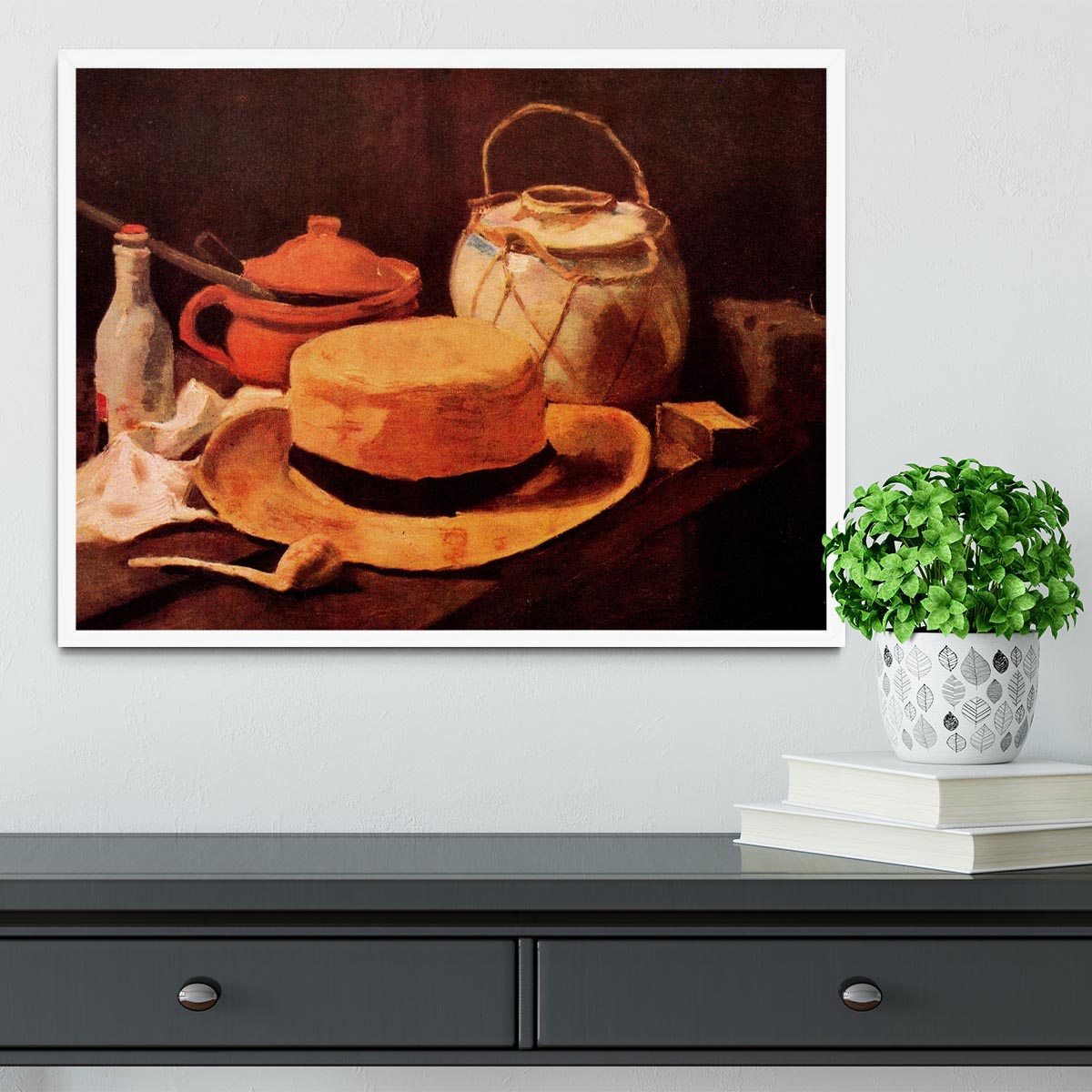 Still Life with Yellow Straw Hat by Van Gogh Framed Print - Canvas Art Rocks -6